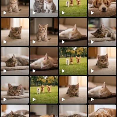 Three years of recaps in the app, as a grid of daily stills